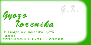gyozo korenika business card